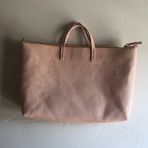 Clare V. Pink micro perf attaché great condition